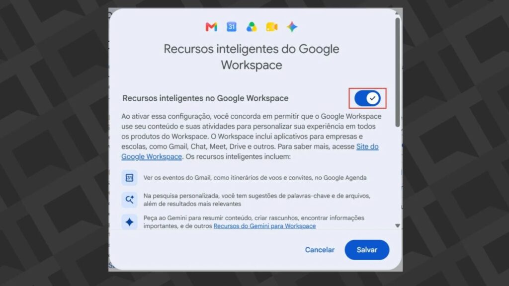 Veja como desativar o Google Gemini no seu Gmail, Docs e Drive de uma só vez